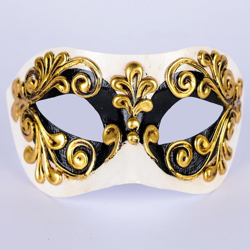 Venetiansk mask i Guld och Svart