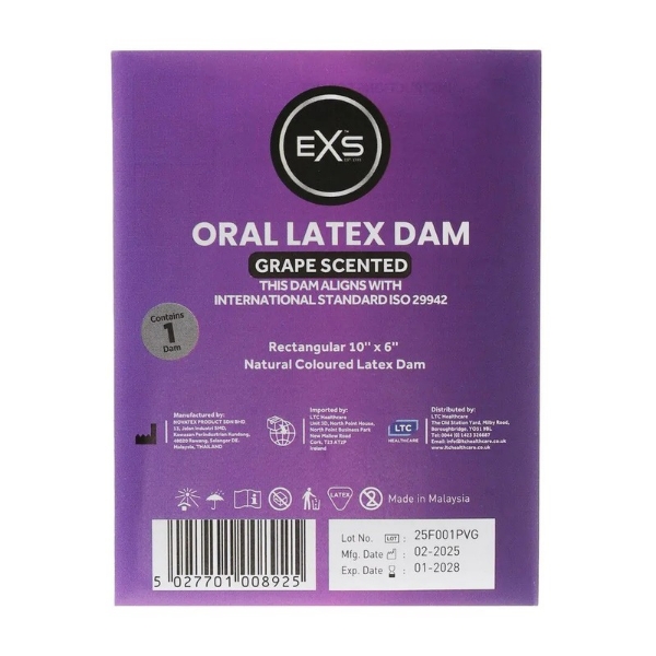 EXS Oral latex Slicklapp Druva