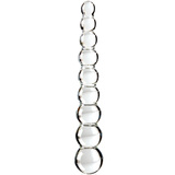 Glasdildo med kulor No2