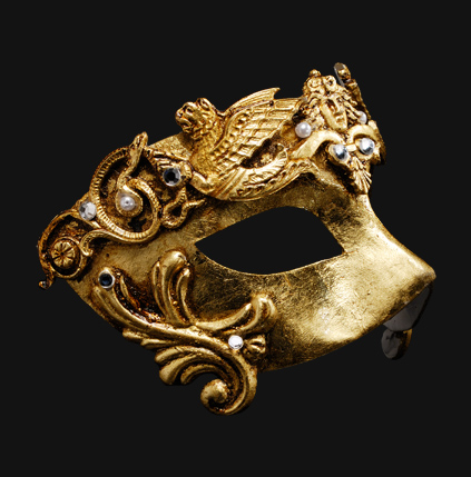 Venetiansk mask Guld
