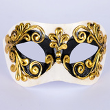 Venetiansk mask i Guld och Svart