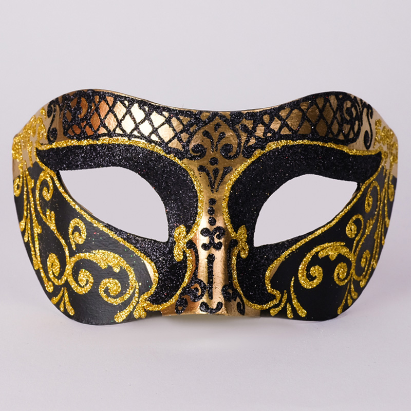 Venetiansk mask i guldskimmer